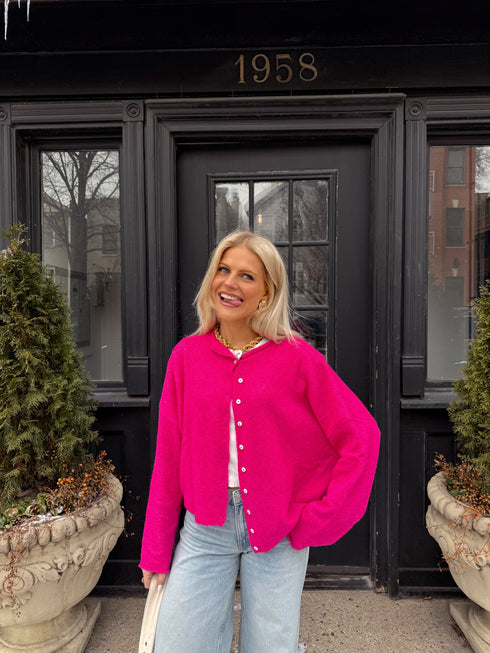 Coco Cutie Cardigan // Fuschia